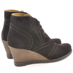 Damskie botki 3230-1 cafe welur