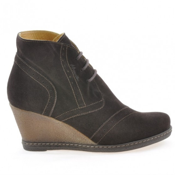 Damskie botki 3230-1 cafe welur
