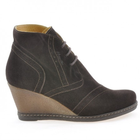 Damskie botki 3230-1 cafe welur