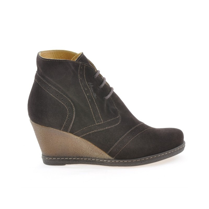 Damskie botki 3230-1 cafe welur