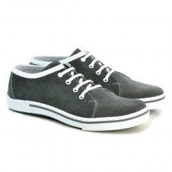 Buty casual / sport męskie 722 szary welur