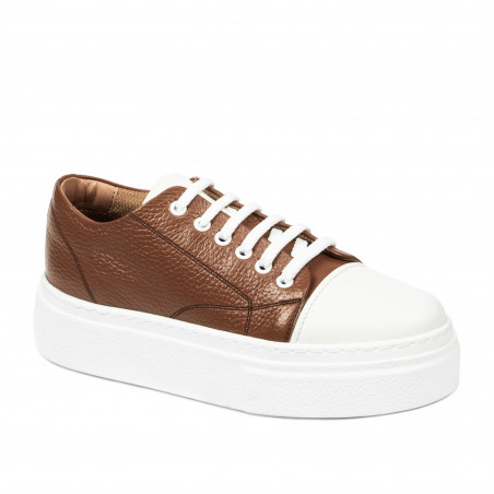 Damskie buty sportowe 6083 brązowe połączone