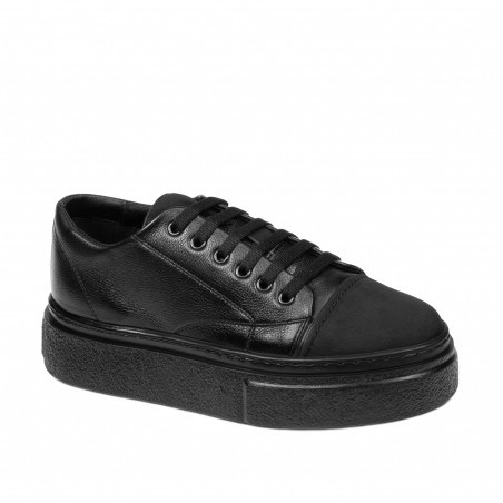 Damskie buty sportowe 6083 czarne kombinowane