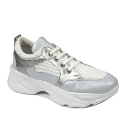 Damskie buty sportowe 6038 perłowy niebieski kombinowany