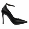 Eleganckie buty damskie 1311 czarny satynowy
