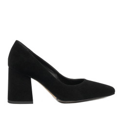 Eleganckie buty damskie 1315 czarny welur