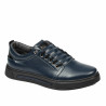 Buty casual męskie 982 indygo kombinowane