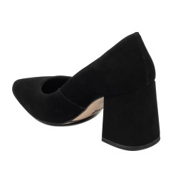 Eleganckie buty damskie 1315 czarny welur