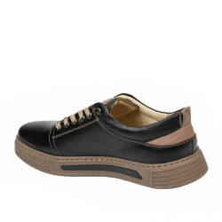 Buty casual męskie 982 czarne łączone