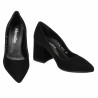 Eleganckie buty damskie 1315 czarny welur