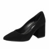 Eleganckie buty damskie 1315 czarny welur