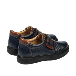 Dziecięce buty 2004-1 indygo+brązowy