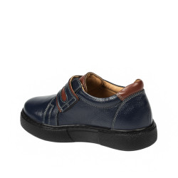Dziecięce buty 2004-1 indygo+brązowy