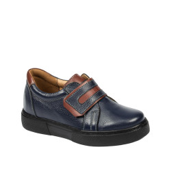 Dziecięce buty 2004-1 indygo+brązowy