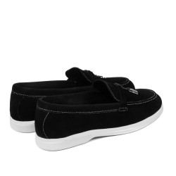 Damskie mokasyny 6082 czarny welur