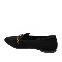 Damskie baleriny 1327 czarny welur
