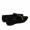 Damskie baleriny 1327 czarny welur