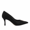 Eleganckie buty damskie 1318 czarny welur