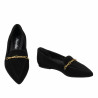 Damskie baleriny 1327 czarny welur