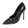 Damskie eleganckie buty 1330 czarny krokodyl