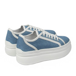 Damskie buty sportowe 6089 jeans niebieski kombinowany