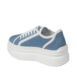 Damskie buty sportowe 6089 jeans niebieski kombinowany