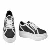 Damskie sneakersy 6089 jeans czarno kombinowany