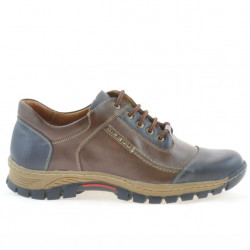 Buty sportowe męskie 852 indigo + brąz 1