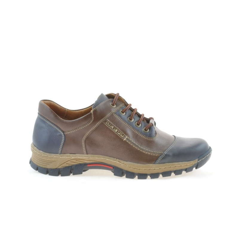 Buty sportowe męskie 852 indigo + brąz 1