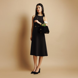 Eleganckie buty damskie 1315 czarny welur lifestyle