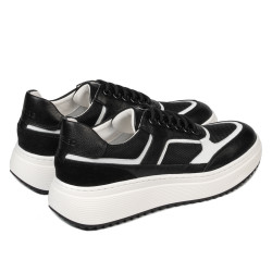 Buty sportowe damskie 6087 czarno połączone