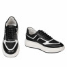 Buty sportowe damskie 6087 czarno połączone