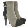 Buty damskie 1148 czarne zamszowe+capuccino
