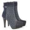 Damskie botki 1148 indigo połączenie zamszu