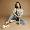 Damskie buty sportowe 6083 brązowe połączone lifestyle