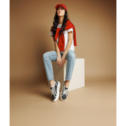 Damskie sneakersy 6089 jeans czarno kombinowany lifestyle
