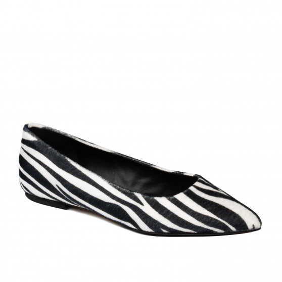 Baleriny damskie 1341 zebra