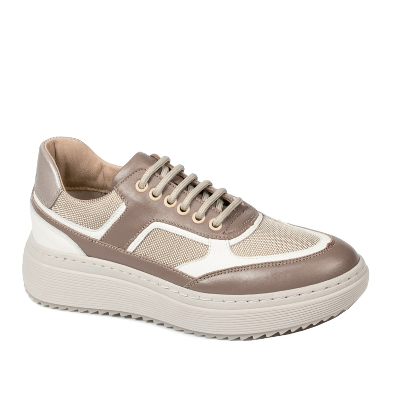 Buty sportowe damskie 6087 piaskowy kombinowany