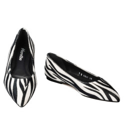 Baleriny damskie 1341 zebra