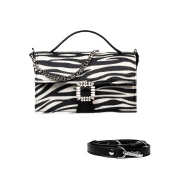 Damska torebka ręczna 039g 01 cavallino zebra