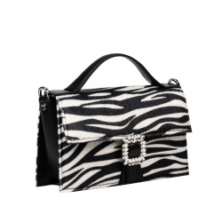 Damska torebka ręczna 039g 01 cavallino zebra