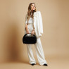 Eleganckie buty damskie 1318 czarny welur lifestyle