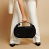 Eleganckie buty damskie 1318 czarny welur lifestyle