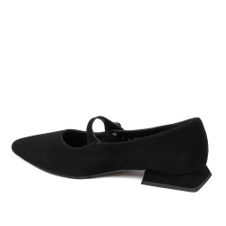 Balerinki damskie 1340 czarny welur