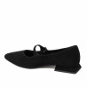 Balerinki damskie 1340 czarny welur