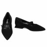 Balerinki damskie 1340 czarny welur