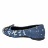 Damskie baleriny 1309 niebieskie jeans