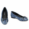 Damskie baleriny 1309 niebieskie jeans