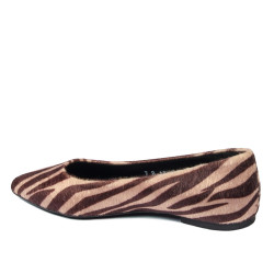Baleriny damskie 1341 zebra camel