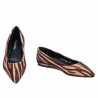 Baleriny damskie 1341 zebra camel